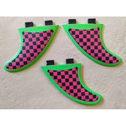 Ocean Soldes -Ocean Soldes ailerons thruster 3dfins fcs1 pink checker 1