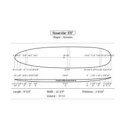Planche De Surf Korvenn Noserider 8'8" -Ocean Soldes planche de surf korvenn noserider 8 8 10