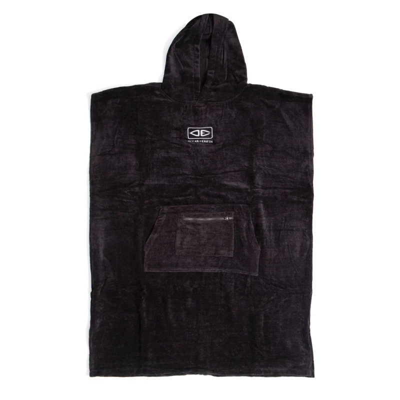 Poncho Ocean & Earth Daybreak Hooded Noir 1 Poncho Ocean & Earth Daybreak Hooded Noir