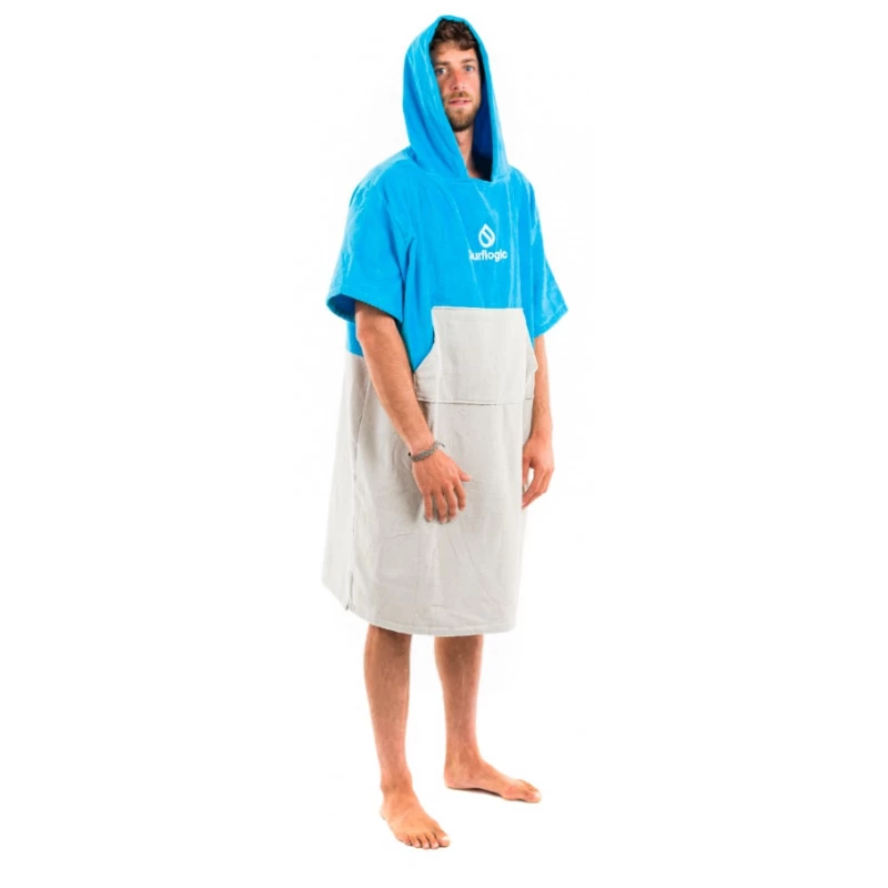 Poncho Surflogic Cyan Grey 2 Poncho Surflogic Cyan Grey – Image 2