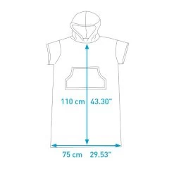 Poncho Surflogic Cyan Grey 5 Poncho Surflogic Cyan Grey -Ocean Soldes poncho surflogic vert olive 6