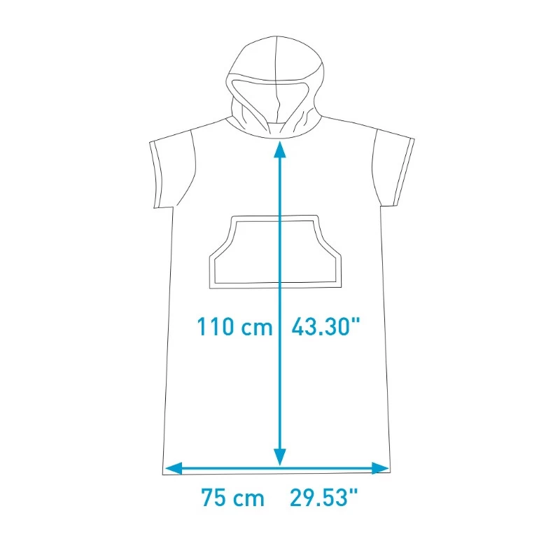 Poncho Surflogic Cyan Grey 3 Poncho Surflogic Cyan Grey – Image 3