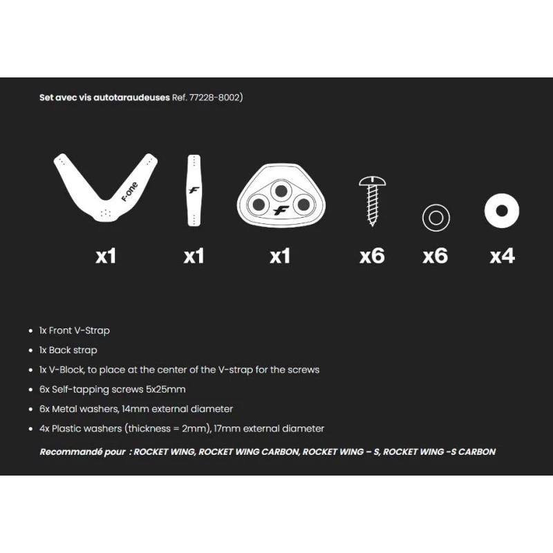 V-Strap F-one Foilboard X6 Self Tapping Screws (25mm) 2 V-Strap F-one Foilboard X6 Self Tapping Screws (25mm) – Image 2